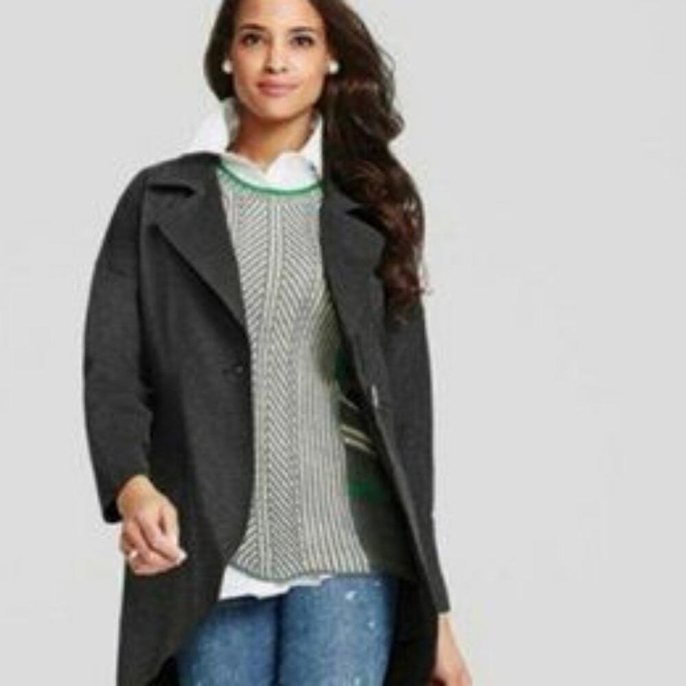 CAbi Ponte Knit Lisbon Topper Jacket Style #994 Duster One Button Coat Size Sm